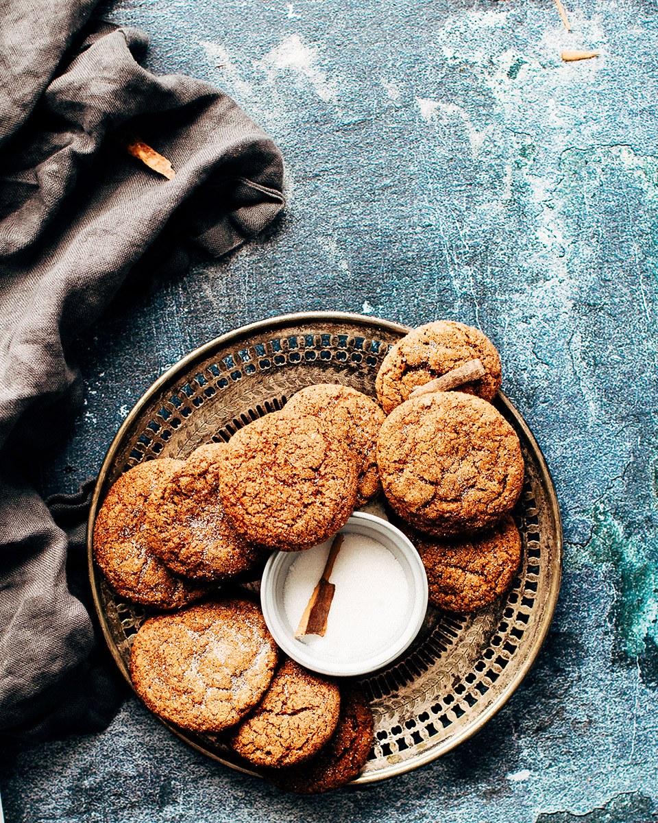 Fresh ginger cookies on a plate